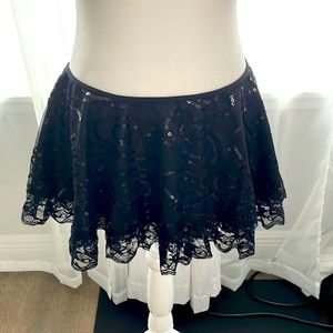 Mini Black Sequin Skirt
